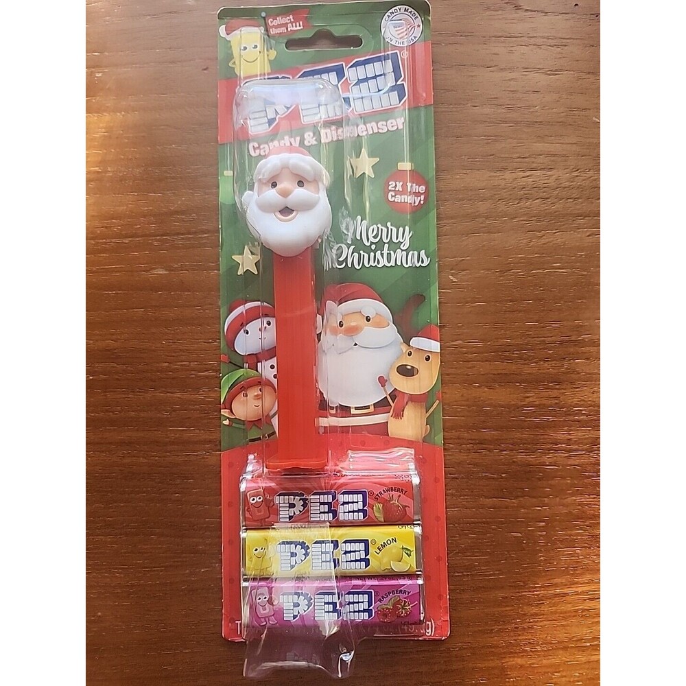 CHRISTMAS  Pez Dispenser SANTA Carded 2X Candy New